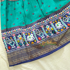 Blue Green Indian Traditional Girls Lehenga Set -VS832