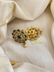 Precious Jadau Kundan Studs -Pink-Pearl -J1445