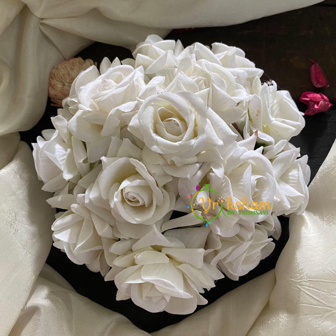 White Rose Bridal Hair Accessories -White Rose Veni -H092