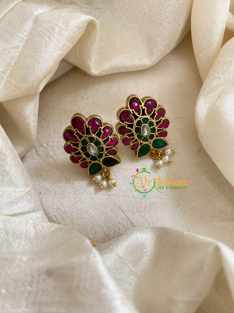 Precious Jadau Kundan Studs -Floral-J1446