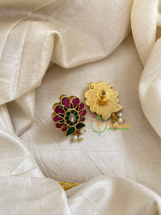 Precious Jadau Kundan Studs -Floral-J1446