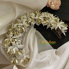 White and Gold Bridal Hair Accessories-H098