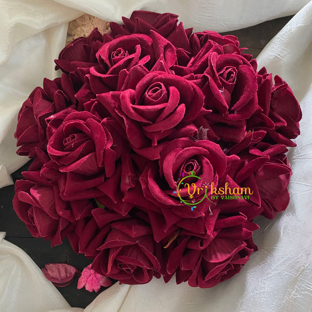 Maroon Rose Bridal Hair Accessories-H166