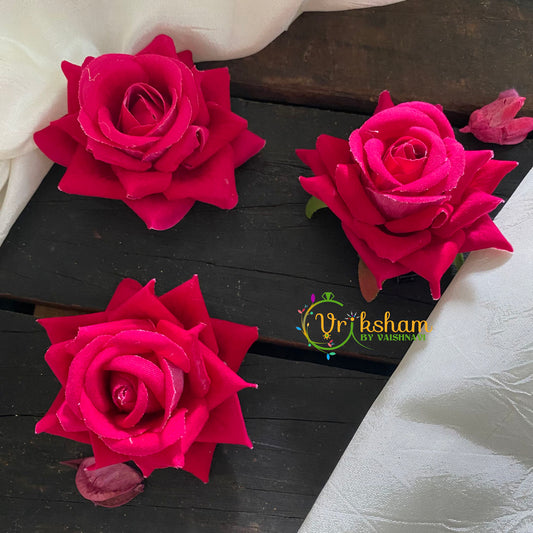 Pink Rose Clip- Bridal Hair Accessory-H099