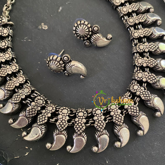 Oxidized Kolhapuri Choker Short Neckpiece-S628