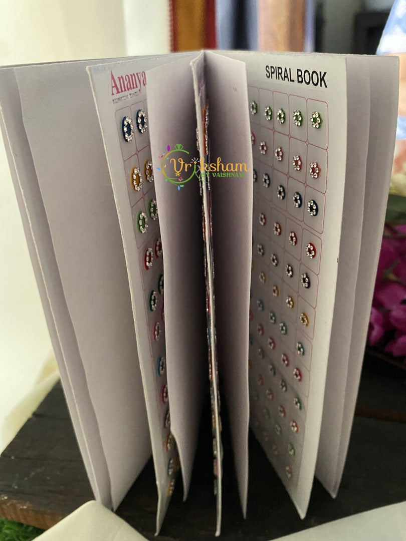 White Stone Sticker Bindi Book- Color bindis -G2396