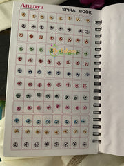 White Stone Sticker Bindi Book- Color bindis -G2396