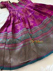 Purple Blue Indian Traditional Dress for Girls -VS902