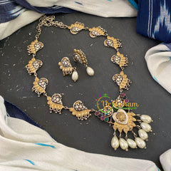 Dual Tone Mid Length Neckpiece -S750