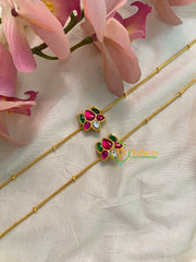 Precious Jadau Kundan Anklets -Pink Lotus -J1009