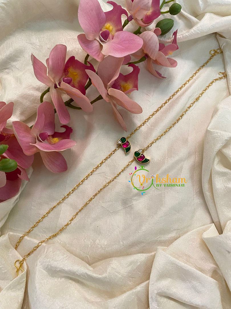 Precious Jadau Kundan Anklets  -Bird-J1012