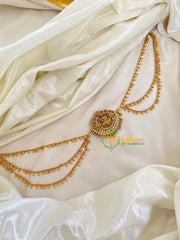 AD Stone Lakshmi Jada Bun Billai with Maatil -Bridal Jada Billai -Ghungroo Maatil -G0126