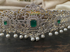 Exquisite Bridal American Diamond Hipbelt -Green-G2438