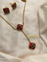 Jadau Kundan Fancy Pendant Chain -Dice-J1007