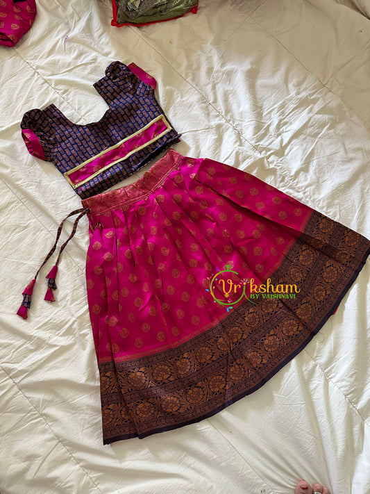 draft Pink with Blue Indian Traditional Girls Lehenga-VS912 (Copy)