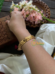 Gold Look Alike Daily Wear Bangles-Rectangle Thin-G2910