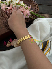 Gold Look Alike Daily Wear Bangles-Geometric-G3540
