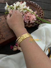 Gold Look Alike Daily Wear Bangles-Dice and 2Dots-G3539