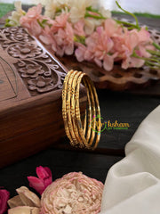 Gold Look Alike Daily Wear Bangles-3 Dots-G3536