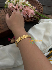 Gold Look Alike Daily Wear Bangles-3 Dots-G3536