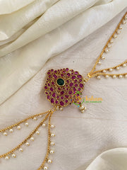 AD Stone Jada Bun Billai with Maatil -Bridal Jada Billai -Pearl Maatil -G0119