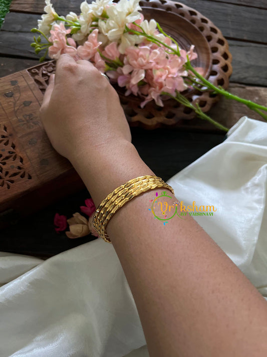 Gold Look Alike Daily Wear Bangles-Grains-G3545