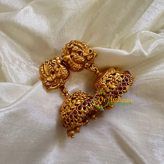 Premium Peacock AD Stone Jhumkas - G10400