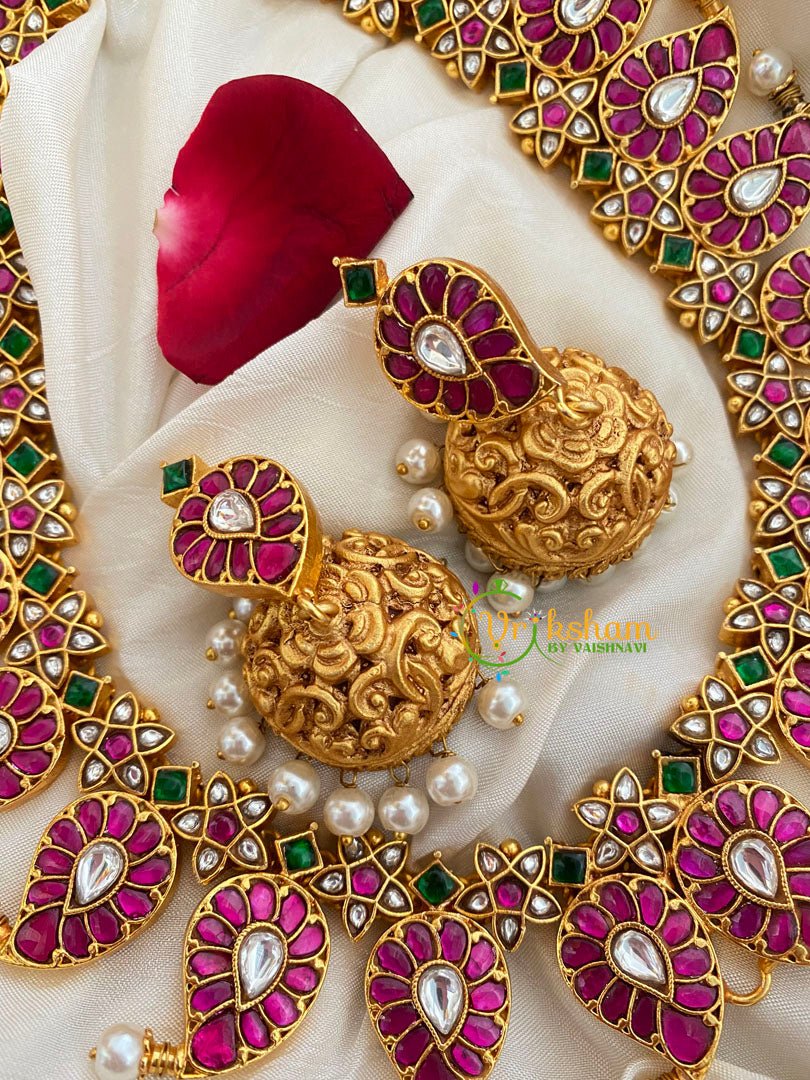 Precious Jadau Kundan Removable Pendant Neckpiece-J300