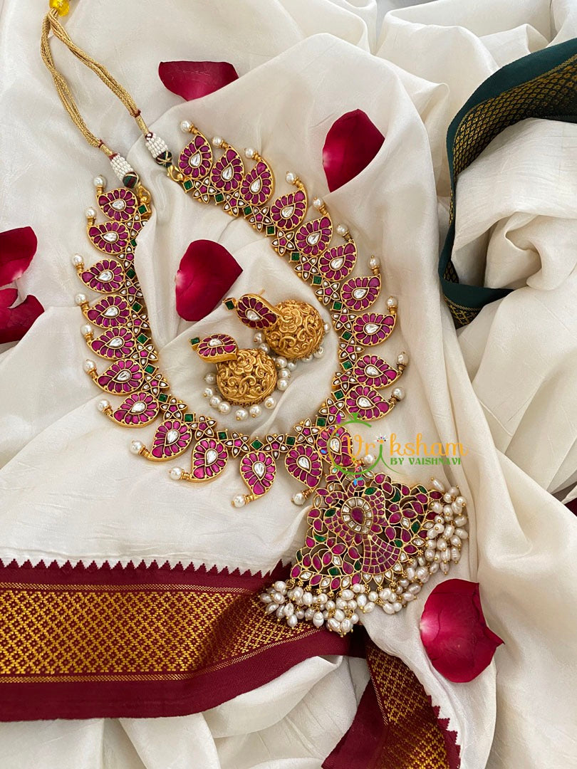 Precious Jadau Kundan Removable Pendant Neckpiece-J300