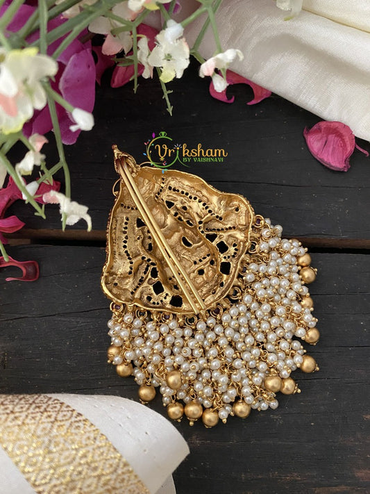 Premium Matt Lakshmi Jada Billai - Cluster Pearl -G2562