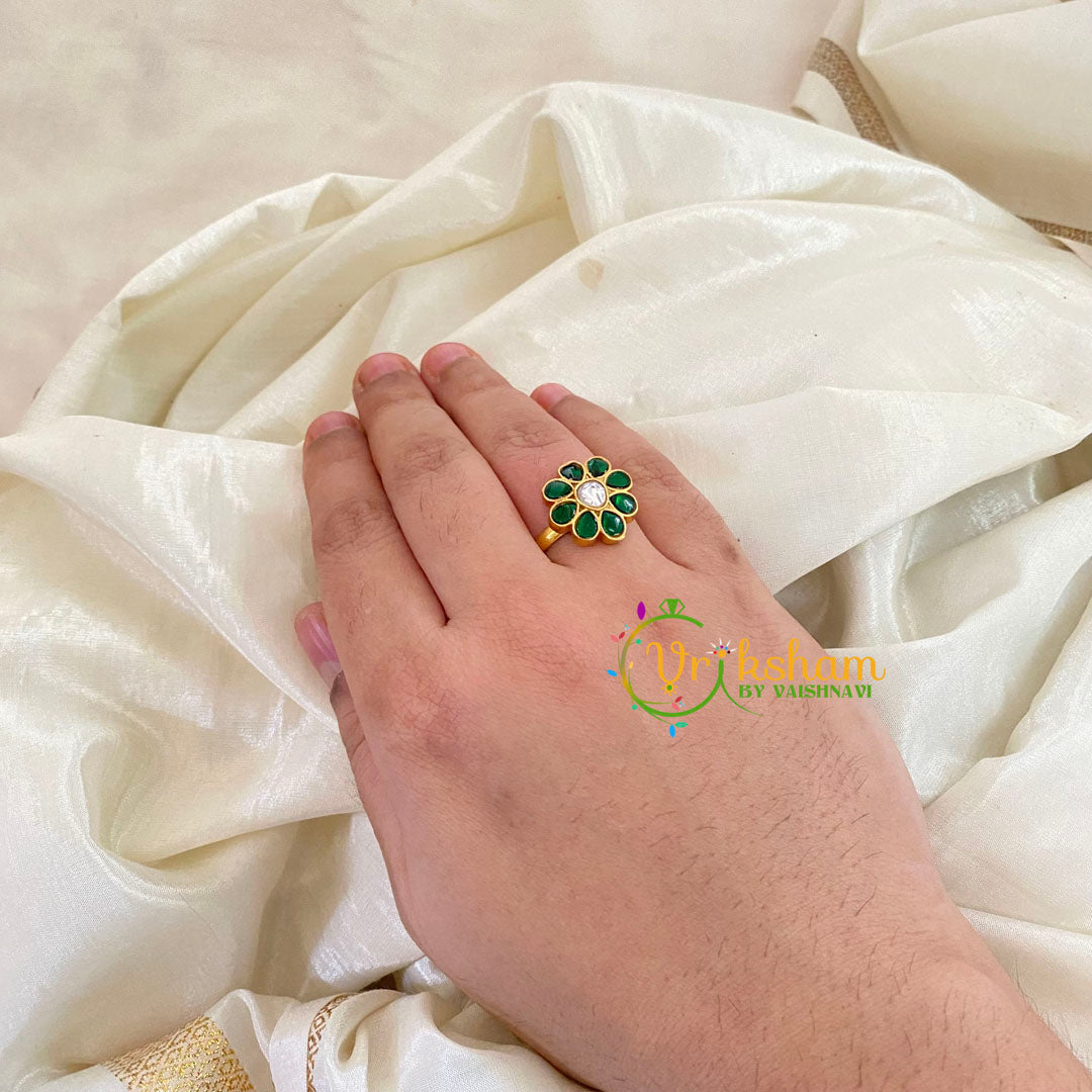 Precious Jadau Kundan Finger Ring-J1114