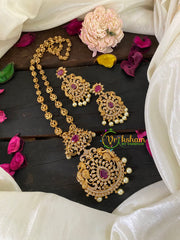 Gold Bead Pendant Chain Neckpiece -G9454