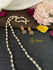 Fancy Pearl Star Pendant Chain Neckpiece -G9455