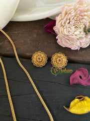 Floral Pendant Chain Neckpiece -G9457