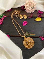 Temple Ganesh Pendant Chain Neckpiece -G9459