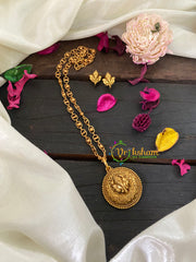 Temple Ganesh Pendant Chain Neckpiece -G9460