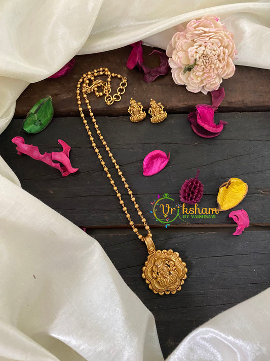 Lakshmi Pendant Chain Neckpiece -G9463