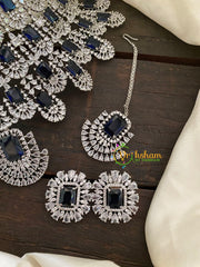 Blue Stone Kiara Advani Bridal Choker Set- American Diamond Bridal Set -G7902