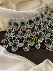 Emerald Kiara Advani Bridal Choker Set- American Diamond Bridal Set -G7903