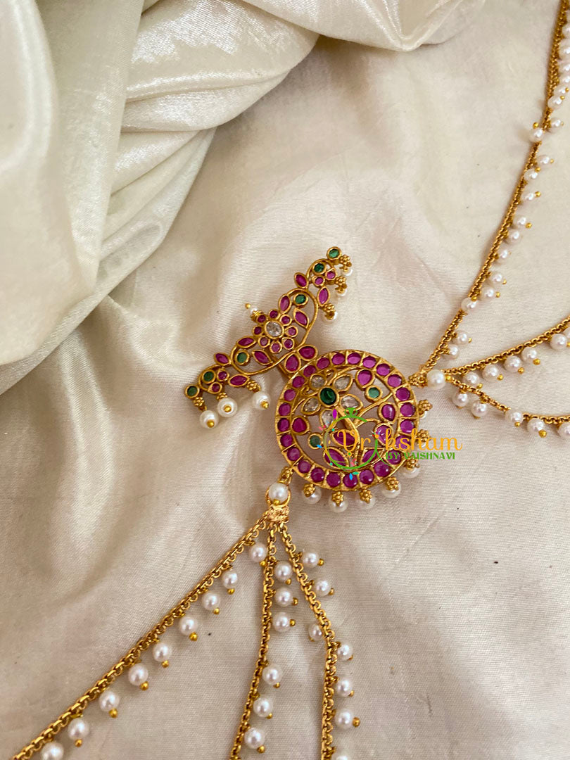 Premium Jada Bun Billai with Maatil -Bridal Bun Jada Billai-Red Green White -G9477