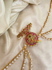 Premium Jada Bun Billai with Maatil -Bridal Bun Jada Billai-Red Green White -G9477