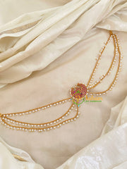 Chandh - Premium Jada Bun Billai with Maatil -Bridal Bun Jada Billai-Red-G9480