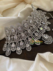 Kiara Advani Bridal Choker Set- American Diamond Bridal Set -White-G7907