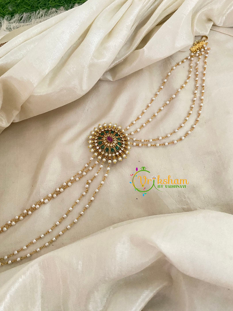 Premium Jada Bun Billai with Maatil -Bridal Bun Jada Billai -Green Red-G9493
