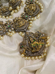 Lakshmi Victorian Diamond Short Neckpiece -Green -VV550