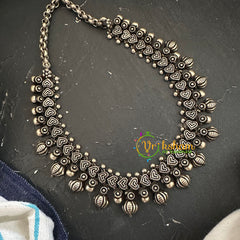 Oxidized Kolhapuri Choker Short Neckpiece-S677