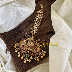 Premium Lakshmi Maang Tikka -Cluster pearl -G10503