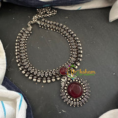 Oxidized Kolhapuri Short Neckpiece-S686