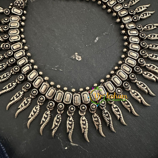 Oxidized Kolhapuri Choker Short Neckpiece-S687