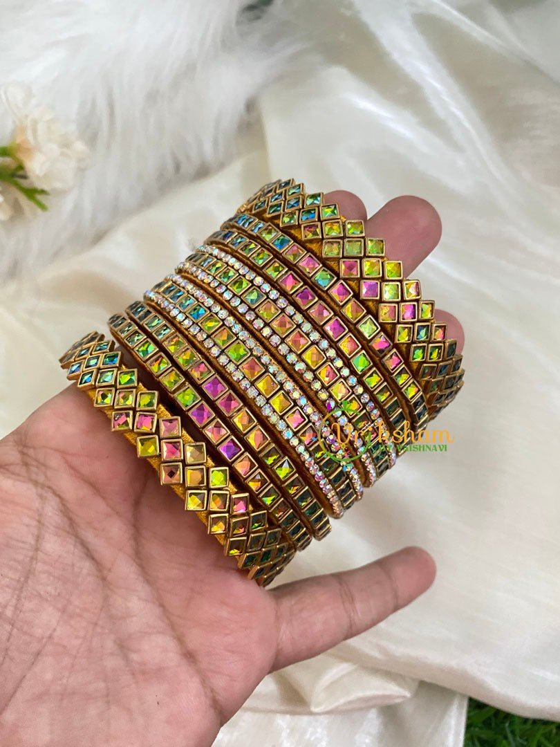 Silk Thread Kundan Bridal Bangle-Unicorn-G4779
